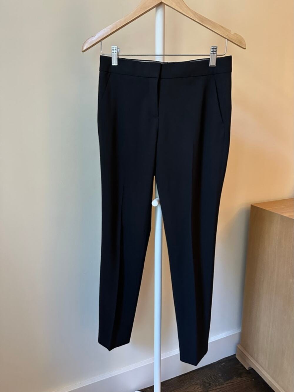 J.Crew Black Wool Tailored Pants, Size 00